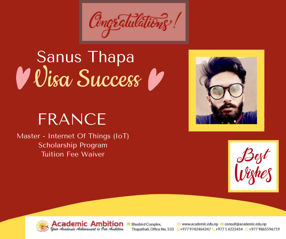 France Visa - No Tuition Fee Admission (Public University) - Master IoT