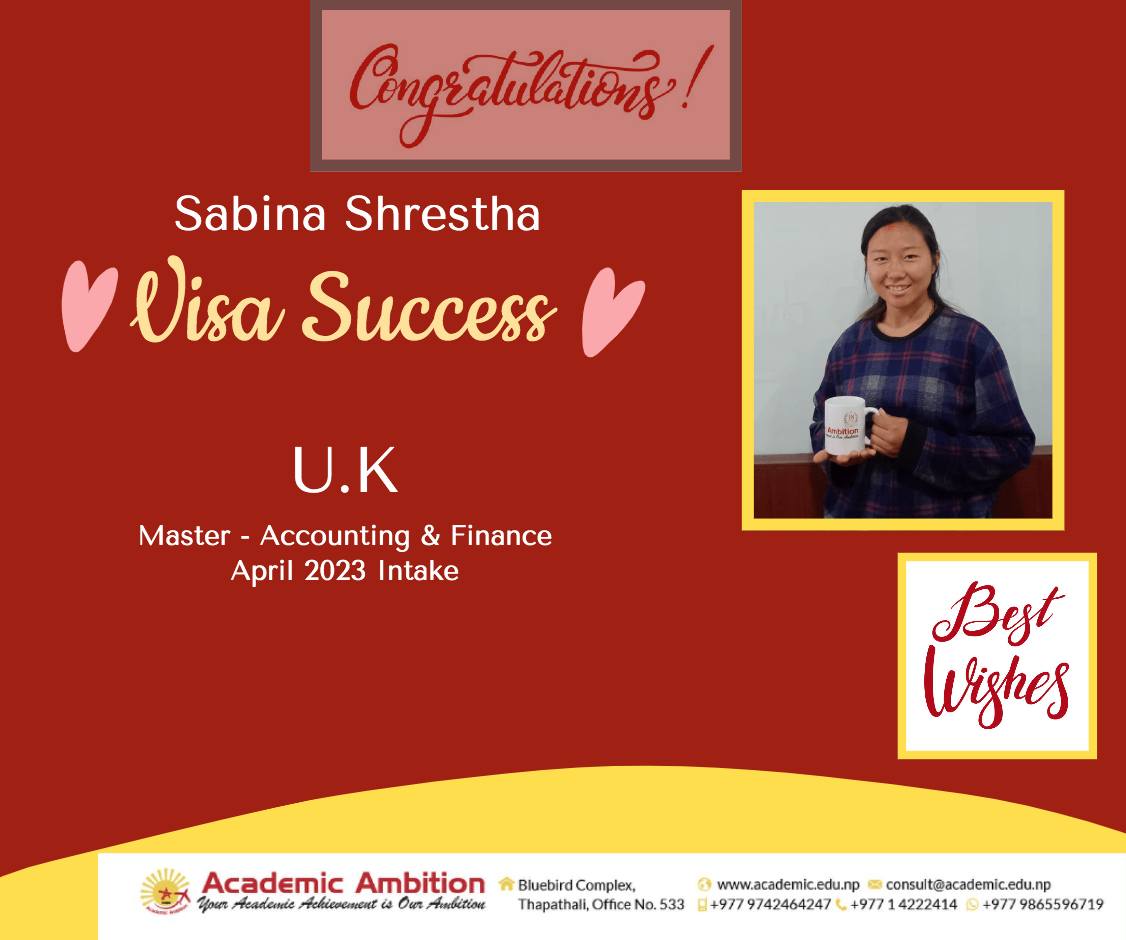 UK Visa - Along with dependent - Master in Accounting & Finance