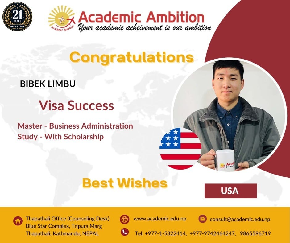 USA Visa - Partial Scholarship - Master in Business Administration